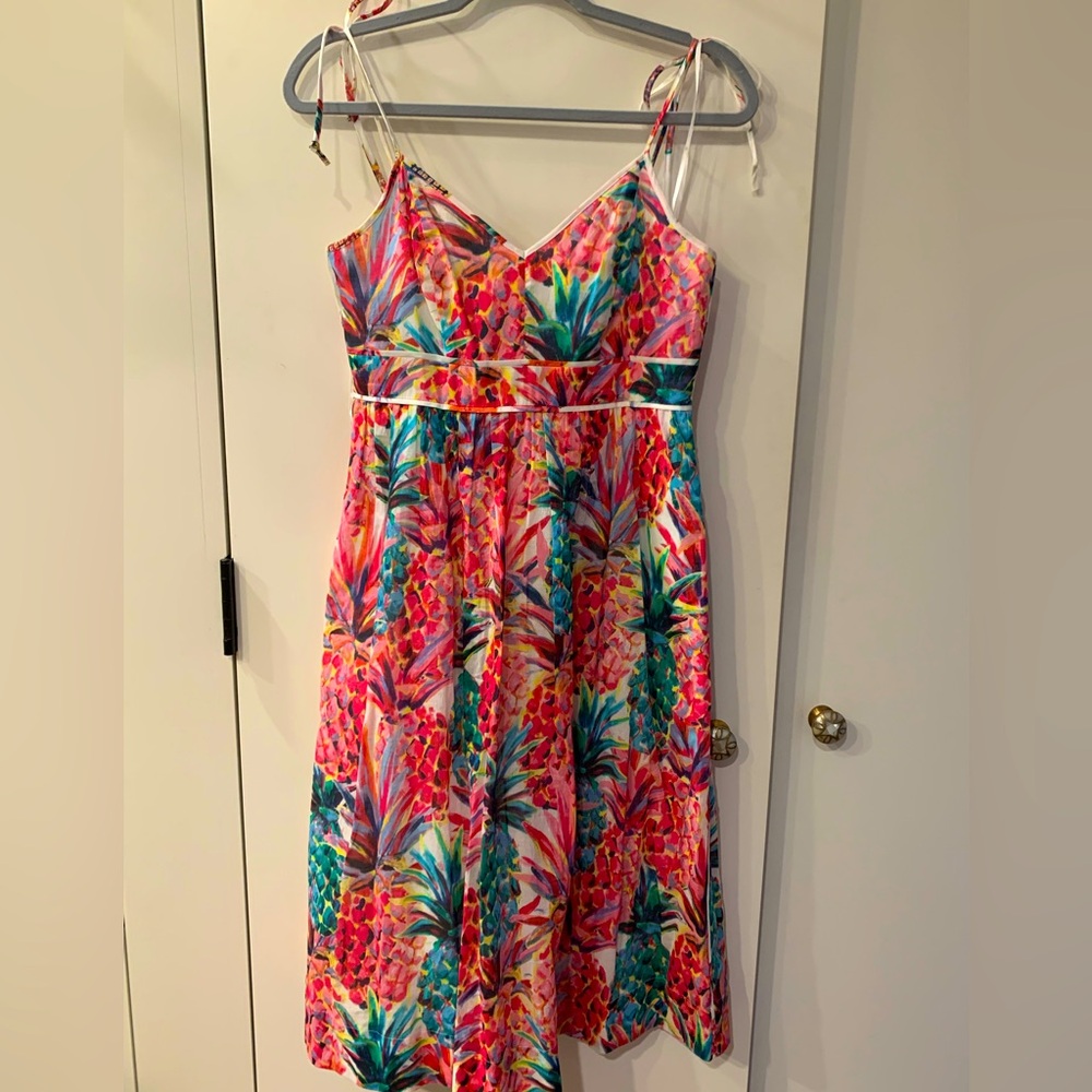 J. Crew Ratti Print Painted Pineapple Dress 2